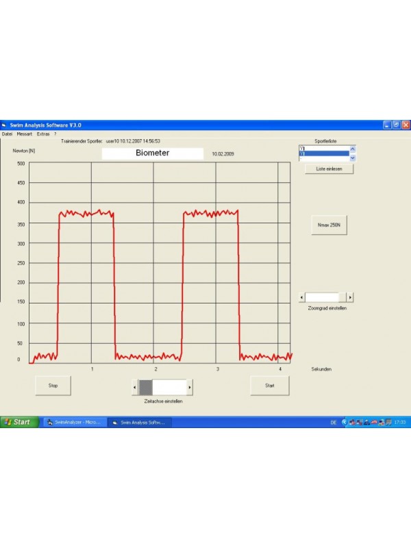 Тренажер для пловцов BIOMETER (в комплекте с Программным обеспечением Swim Analyzer Software)